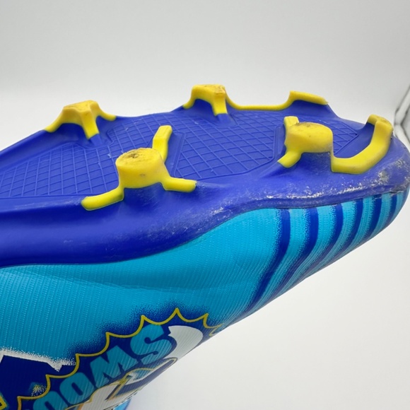 Nike Zoom Mercurial Swoosh Pull On Blue Soccer Cleats Youth Size 5.5 - Picture 9 of 10